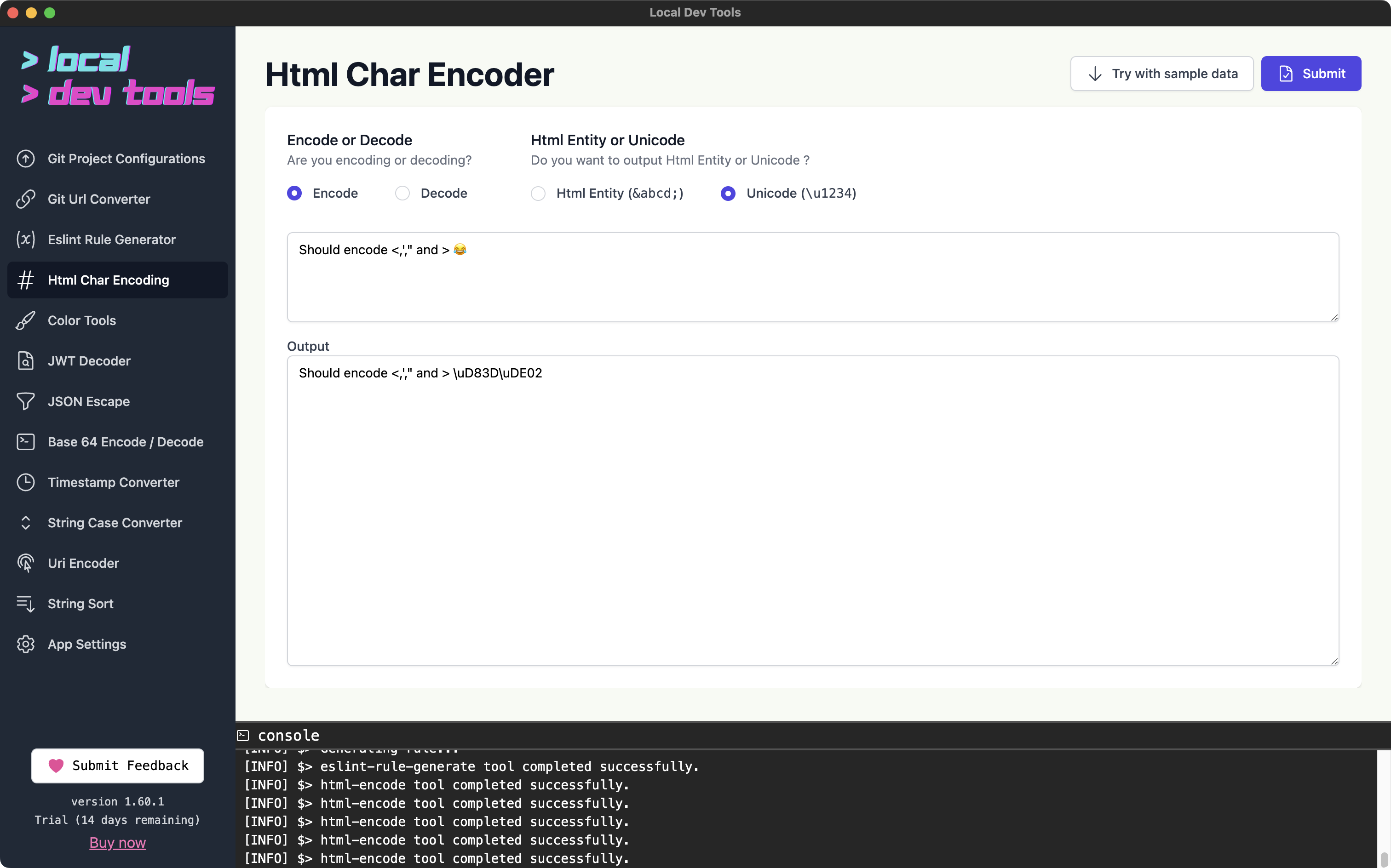 HTML Char Encoding