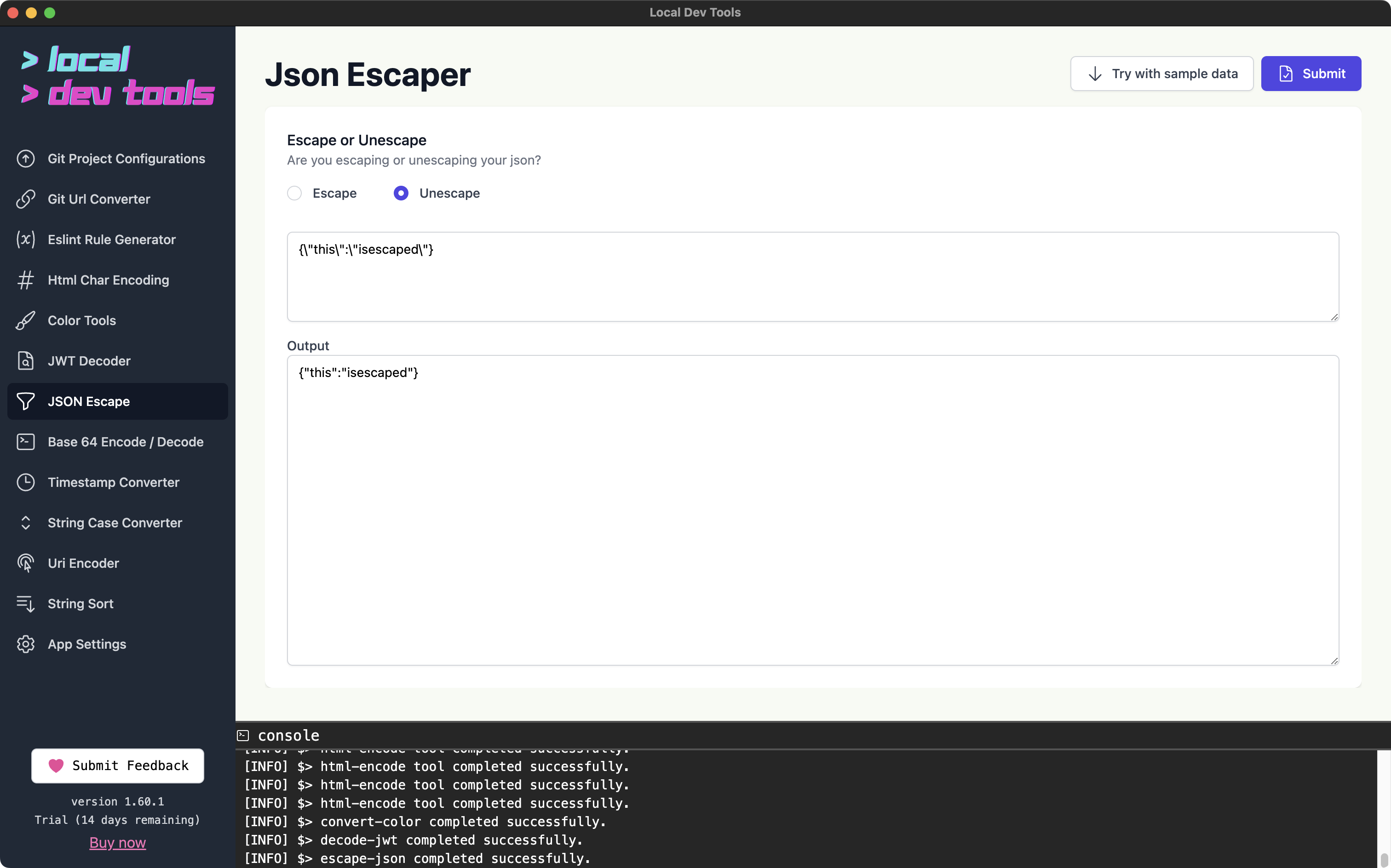 JSON Escape